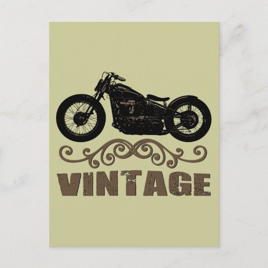 Vintages Motorrad Postkarte (Vorderseite)