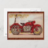 Vintages Motorrad Postkarte (Vorne/Hinten)