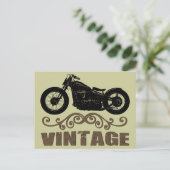 Vintages Motorrad Postkarte (Stehend Vorderseite)