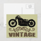 Vintages Motorrad Postkarte (Vorne/Hinten)
