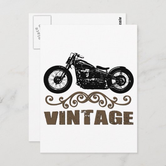 Vintages Motorrad Postkarte (Vorne/Hinten)