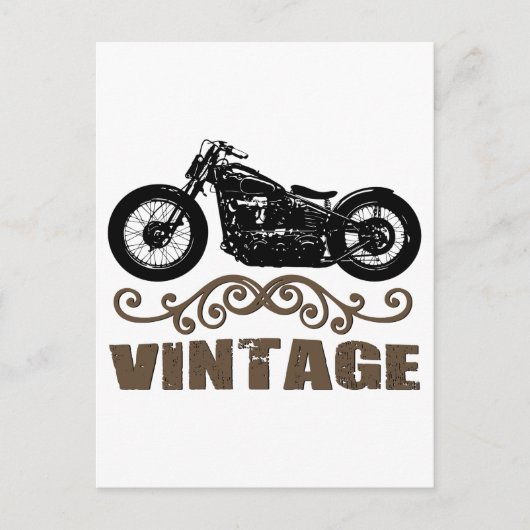 Vintages Motorrad Postkarte (Vorderseite)