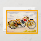 Vintages Motorrad Postkarte (Vorne/Hinten)