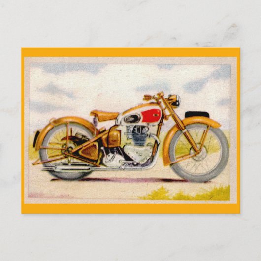 Vintages Motorrad Postkarte (Vorderseite)