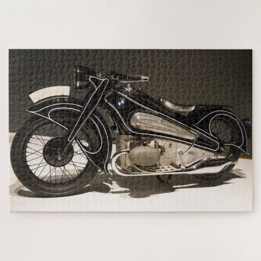 Vintages Motorrad-Rätsel Puzzle (Horizontal)