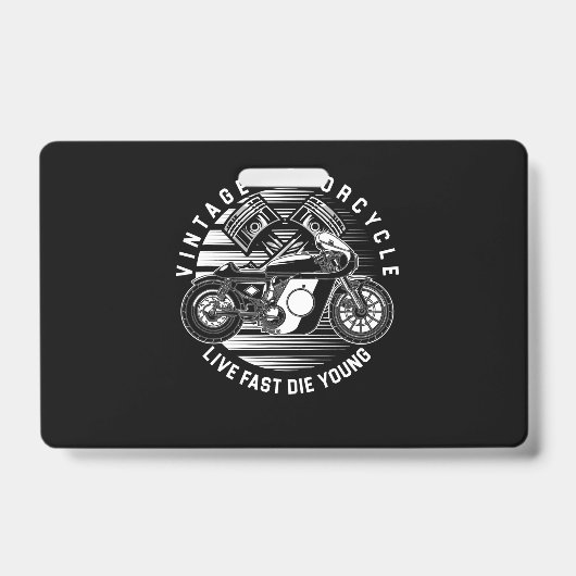 Vintages Motorrad-Renngeschenk für Biker Ausweis (Vorderseite)