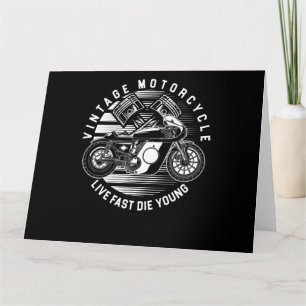 Vintages Motorrad-Renngeschenk für Biker Karte