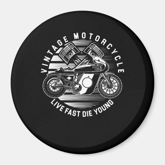 Vintages Motorrad-Renngeschenk für Biker Magnet (Vorne)