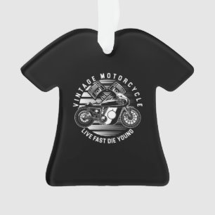 Vintages Motorrad-Renngeschenk für Biker Ornament