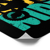 Vintages Motorrad-Rückfahrrad Poster (Ecke)