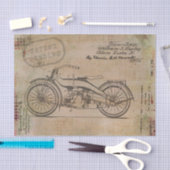 Vintages Motorrad Seidenpapier (Handwerk)
