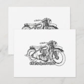 Vintages Motorrad-Shirt Dankeskarte (Vorne/Hinten)