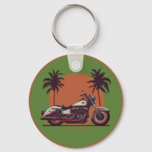 Vintages Motorrad Sunset Beach Cool Classic Biker
