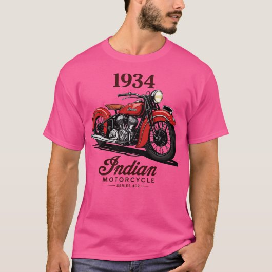 Vintages Motorrad T-Shirt (Vorderseite)
