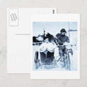 Vintages Motorrad und Nebenkraftfahrzeug Postkarte (Vorne/Hinten)