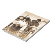 Vintages Motorrad und Nebenkraftwagen Alte Schule Notizblock (Rotiert)