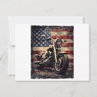 Vintages Motorrad USA Flag Retro Biker Amerikaner