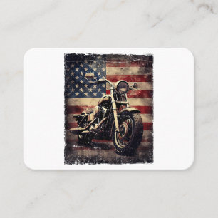 Vintages Motorrad USA Flag Retro Biker Amerikaner Visitenkarte