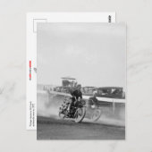 Vintages Motorradfahren Postkarte (Vorne/Hinten)