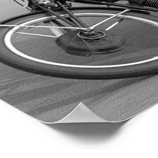 Vintages Motorradfahrerplakat Poster (Ecke)