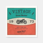 Vintages Motorradpapier Napkin Serviette (Vorderseite)