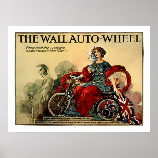 Vintages Motorradposter: Das Wall-Auto-Rad Poster (Vorne)