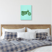Vintages Motorradposter - Handgezeichnet Leinwanddruck (Insitu (Schlafzimmer))