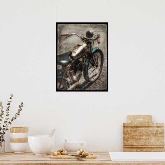 Vintages Motorradposter Poster (Küche)