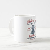 Vintages Motorradunternehmen Kaffeetasse (Vorderseite Links)