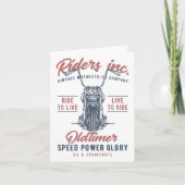 Vintages Motorradunternehmen Karte (Vorderseite)