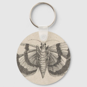 Vintages Motten-Entomologielepidoptera-Insekt Schlüsselanhänger