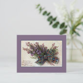 Vintages Mountain Heath Scottish Clan Band, Gedich Postkarte (Stehend Vorderseite)