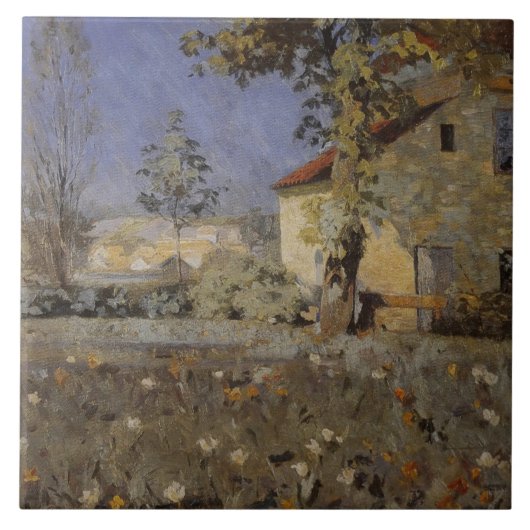 Vintages Mourier-Petersen House in Garden Fliese (Vorderseite)