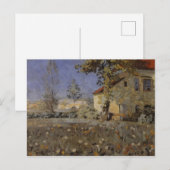 Vintages Mourier-Petersen House in Garden Postkarte (Vorne/Hinten)