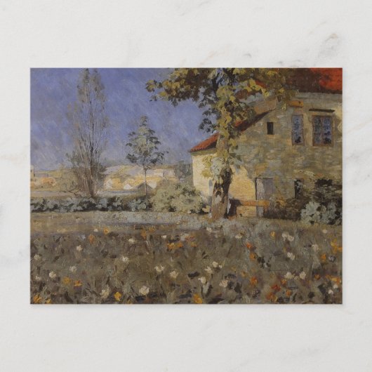 Vintages Mourier-Petersen House in Garden Postkarte (Vorderseite)