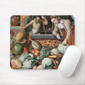 Vintages mousepad Kunst "der Markt-Szene" (Mit Mouse)