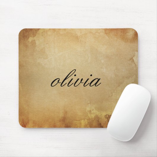 Vintages mousepad NAME Pergament des antiken (Mit Mouse)