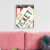 Vintages Movie Ticket Leinwanddruck (Insitu (Wohnzimmer))