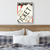 Vintages Movie Ticket Leinwanddruck (Insitu (Schlafzimmer))