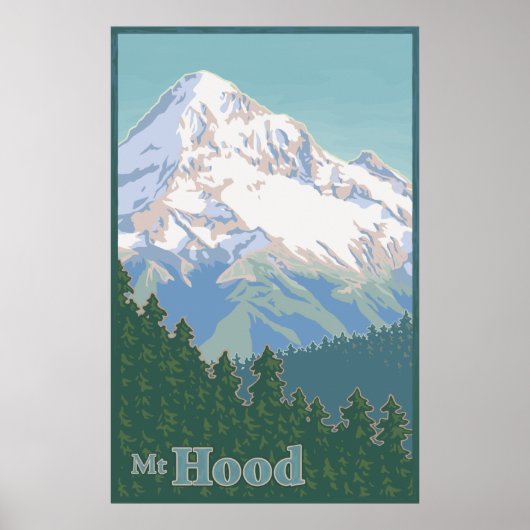 Vintages Mt. Hood Travel Poster (Vorne)
