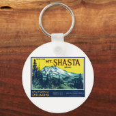 Vintages Mt Shasta California Birnensiegel Schlüsselanhänger (Vorderseite)