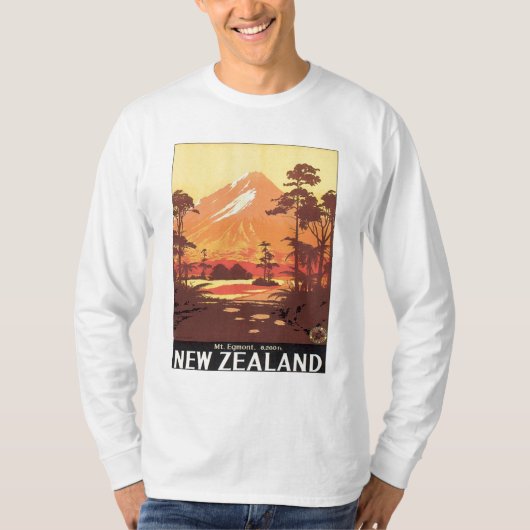 Vintages Mt.Taranaki Mt.Egmont Neuseeland T-Shirt (Vorderseite)