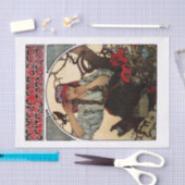 Vintages Mucha-Kunstdecoup Seidenpapier (Handwerk)