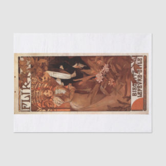 Vintages Mucha-Kunstdecoup Seidenpapier