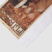 Vintages Mucha-Kunstdecoup Seidenpapier (Ausschnitt)