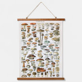 Vintages Mushroom-Auswahlfeld Wandteppich Mit Holzrahmen (Vorderseite)