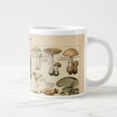 Vintages Mushroom Custom Monogram Jumbo-Tasse (Rechts)