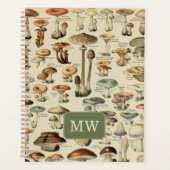 Vintages Mushroom Custom Monogram Planer (Vorderseite)