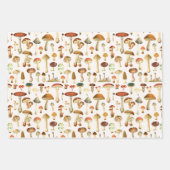 Vintages Mushroom Muster Geschenkpapier Set (Vorderseite)