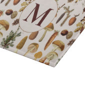 Vintages Mushroom Pine Forest Nattern Muster Schneidebrett (Ecke)